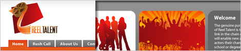 Reel Talent Website Layout Design