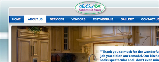 Socal Kitchen & Baths Website Development - Small